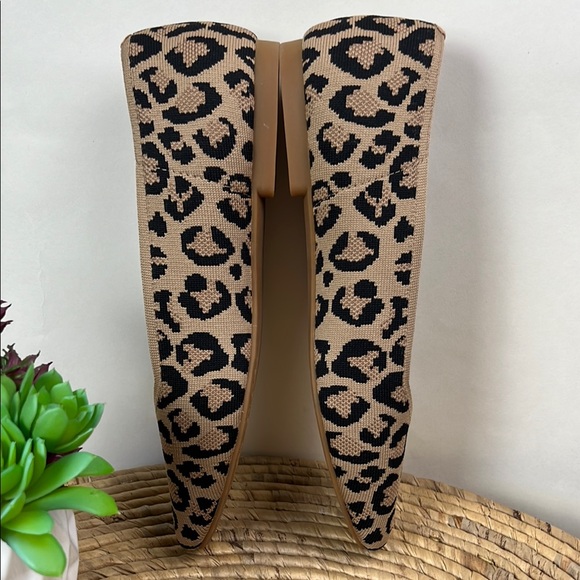 New VIVAIA Leopard Stretch Knit Ballet Flats - Picture 11 of 13